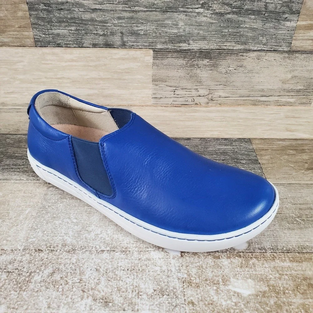 Birkenstock Barrie Womens Boat Shoes Sz 5 EU 36 Leather Slip On Loafer